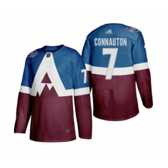 Youth Colorado Avalanche #7 Kevin Connauton Authentic Burgundy Blue 2020 Stadium Series Hockey Jersey - Ujersey