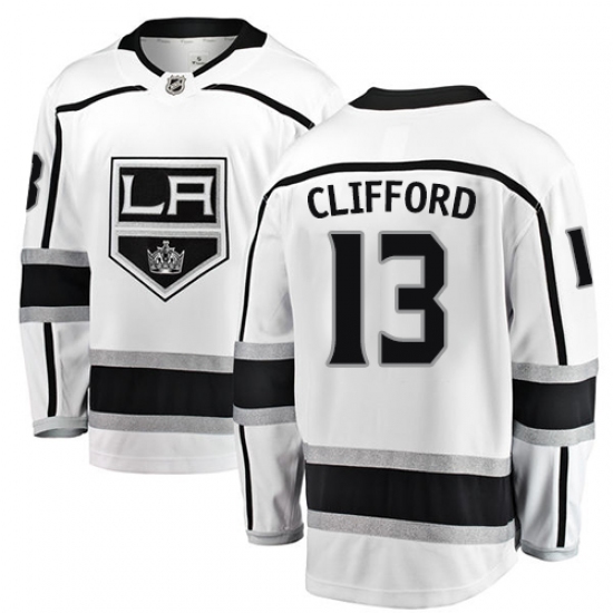 Men's Los Angeles Kings #13 Kyle Clifford Authentic White Away Fanatics Branded Breakaway NHL Jersey - Ujersey