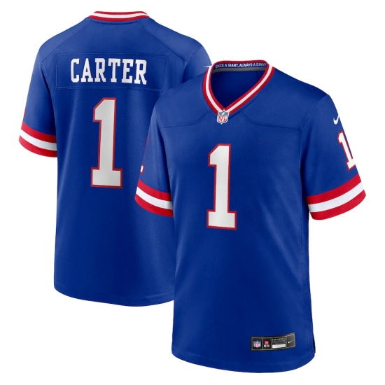 Men's New York Giants #1 Abdul Carter Nike Royal First Round Pick 2nd Alternate Game Jersey - Ujersey