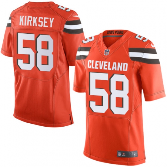 Men's Nike Cleveland Browns #58 Christian Kirksey Elite Orange Alternate NFL Jersey - Ujersey