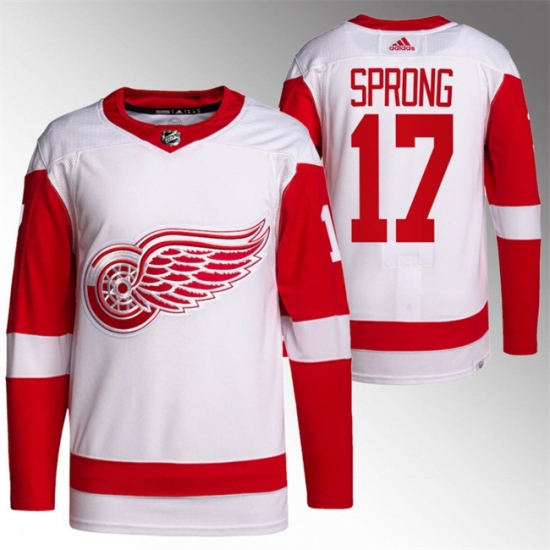 Men's Detroit Red Wings #17 Daniel Sprong White Stitched Jersey - Ujersey