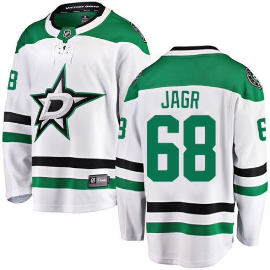 Youth Dallas Stars #68 Jaromir Jagr Fanatics Branded White Away Breakaway NHL Jersey - Ujersey