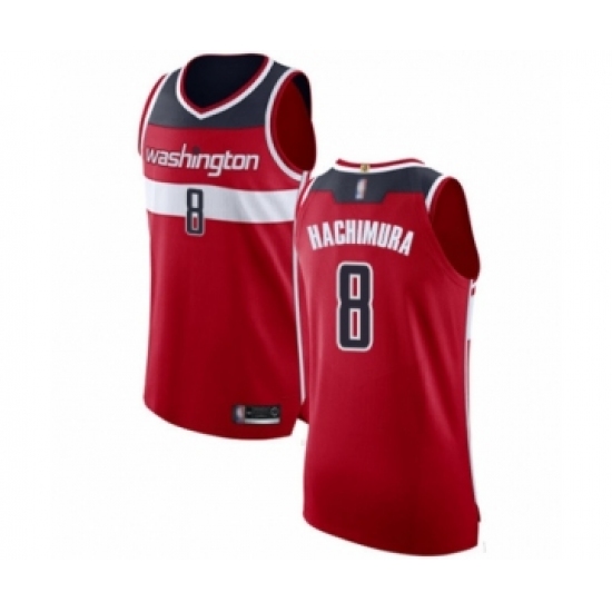 Men's Washington Wizards #8 Rui Hachimura Authentic Red Basketball Jersey - Icon Edition - Ujersey
