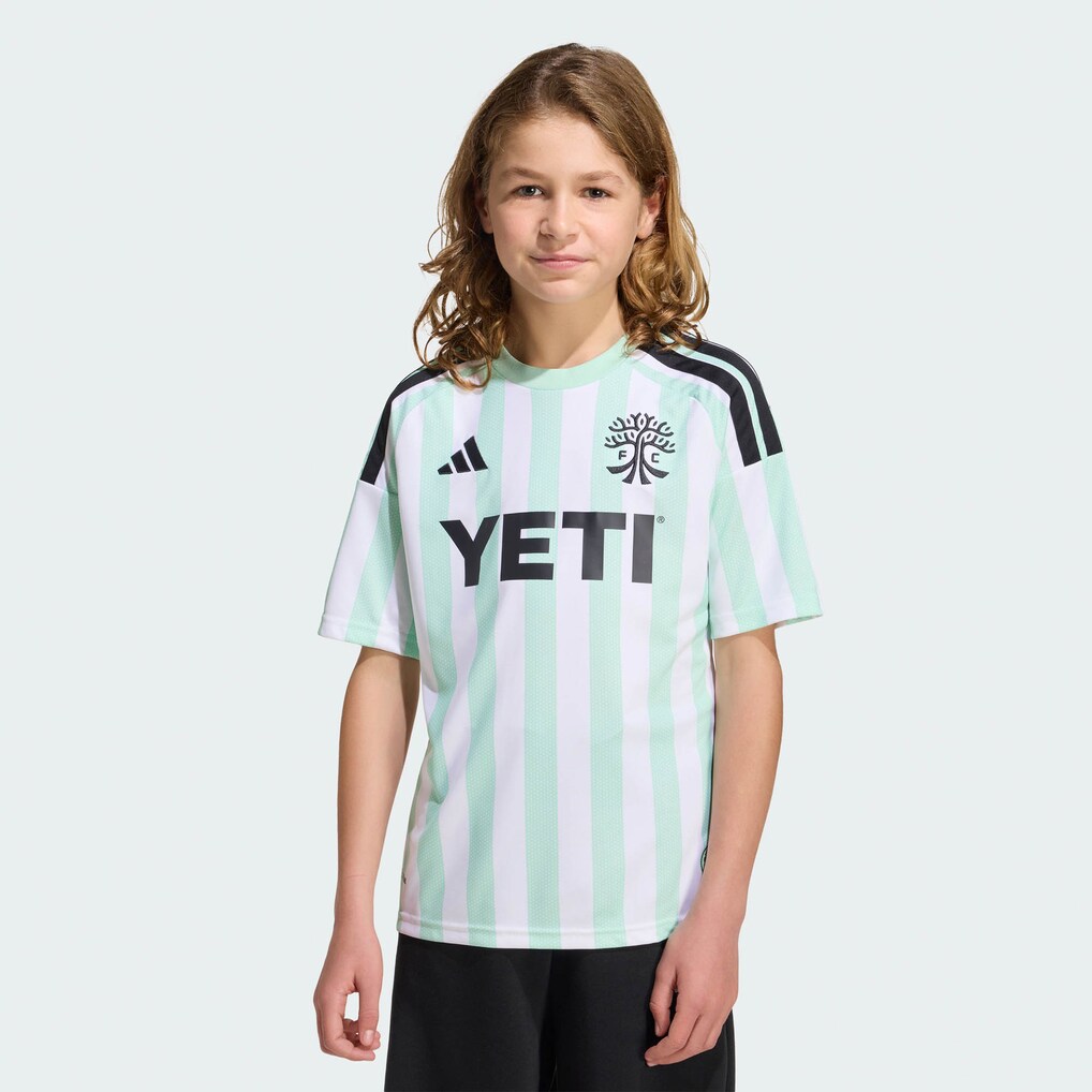 Youth Austin FC adidas White 2026 The Rooted Kit Replica Jersey - Ujersey