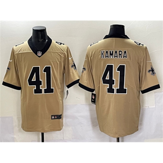 Men's New Orleans Saints #41 Alvin Kamara Gold Alternate Vapor Limited Football Stitched Jersey - Ujersey