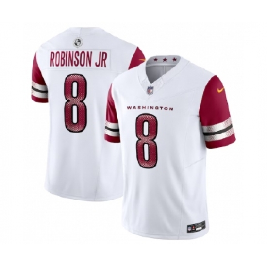 Men's Nike Washington Commanders #8 Brian Robinson Jr. White 2023 F.U.S.E. Vapor Limited Football Stitched Jersey - Ujersey