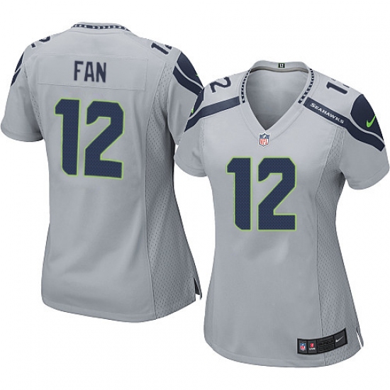 Women's Nike Seattle Seahawks 12th Fan Game Grey Alternate NFL Jersey - Ujersey