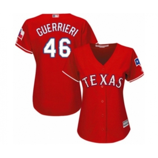 Women's Texas Rangers #46 Taylor Guerrieri Authentic Red Alternate Cool Base Baseball Player Jersey - Ujersey