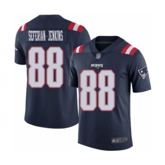 Men's New England Patriots #88 Austin Seferian-Jenkins Limited Navy Blue Rush Vapor Untouchable Football Jersey - Ujersey