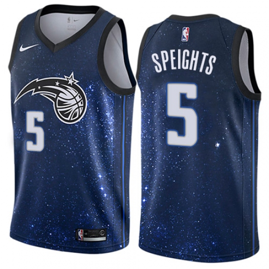 Women's Nike Orlando Magic #5 Marreese Speights Swingman Blue NBA Jersey - City Edition - Ujersey