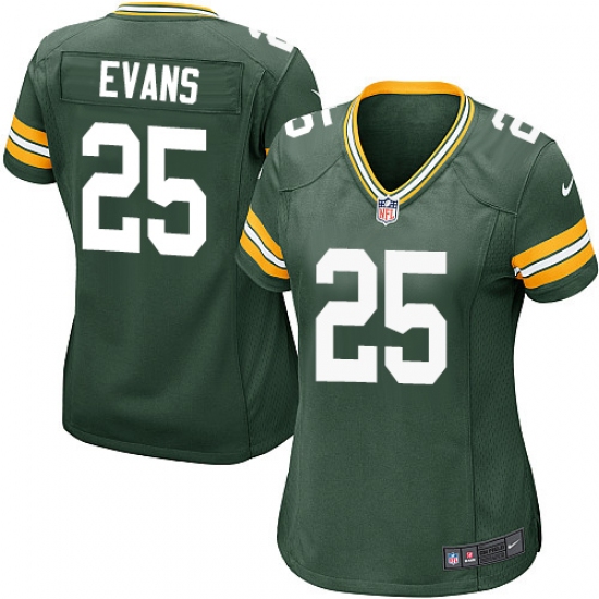 Women's Nike Green Bay Packers #25 Marwin Evans Game Green Team Color NFL Jersey - Ujersey