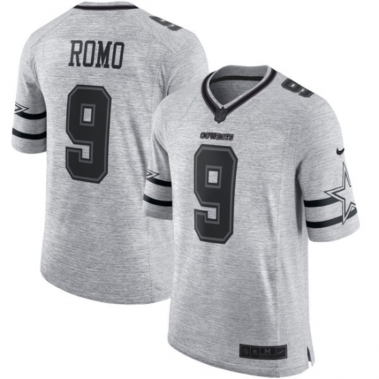 Men's Nike Dallas Cowboys #9 Tony Romo Limited Gray Gridiron II NFL Jersey - Ujersey