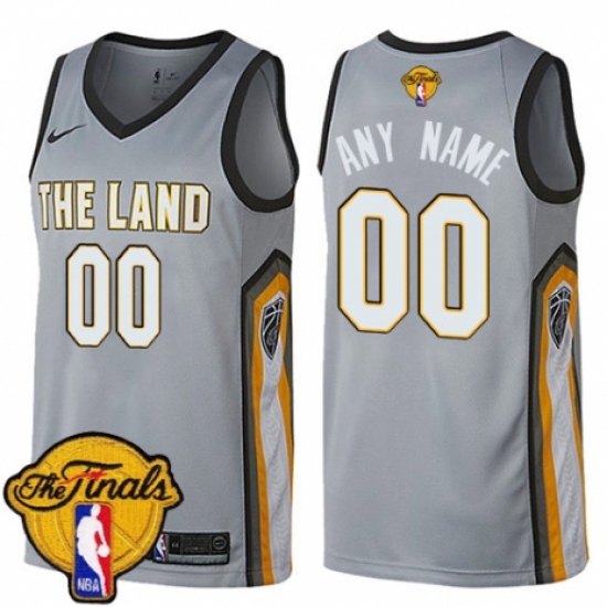 Women's Nike Cleveland Cavaliers Customized Swingman Gray 2018 NBA Finals Bound NBA Jersey - City Edition - Ujersey