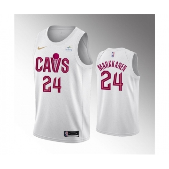 Men's Cleveland Cavaliers #24 Lauri Markkanen Association Edition Stitched Basketball Jersey - Ujersey