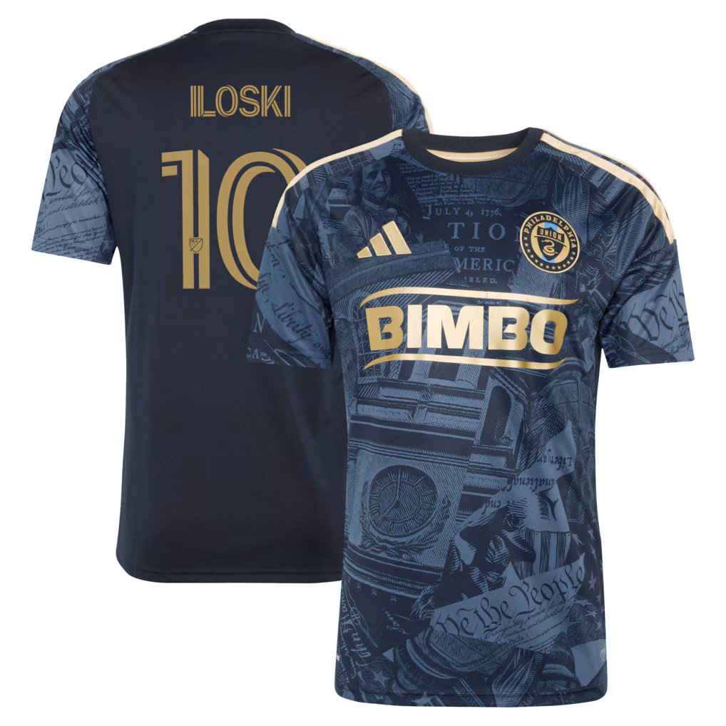 Men's Philadelphia Union Milan Iloski adidas Navy 2026 1776 Kit Replica Jersey - Ujersey NHL