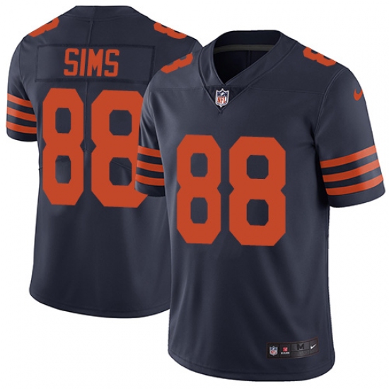 Men's Nike Chicago Bears #88 Dion Sims Navy Blue Alternate Vapor Untouchable Limited Player NFL Jersey - Ujersey