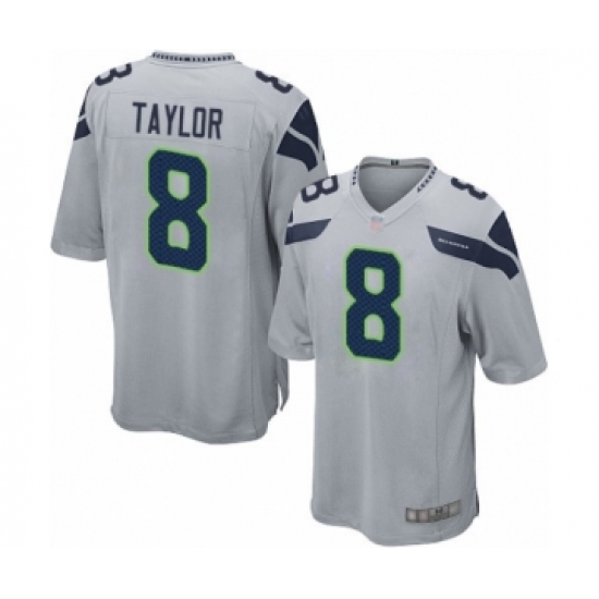 Men's Seattle Seahawks #8 Jamar Taylor Game Grey Alternate Football Jersey - Ujersey