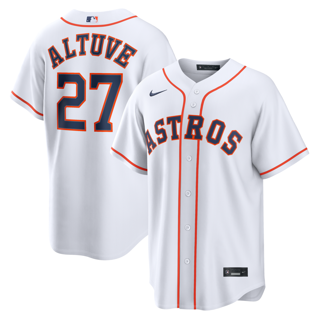Men's Houston Astros Jose Altuve Nike White Home Replica Jersey - Ujersey NHL