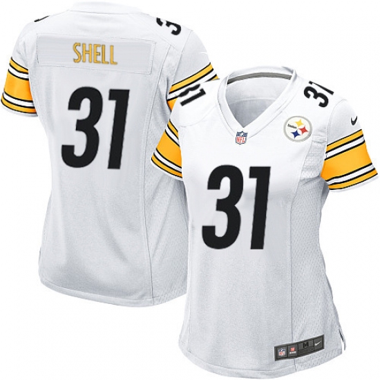 Women's Nike Pittsburgh Steelers #31 Donnie Shell Game White NFL Jersey - Ujersey