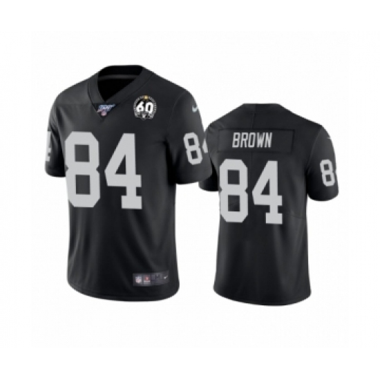 Women's Oakland Raiders #84 Antonio Brown Black 60th Anniversary Vapor Untouchable Limited Player 100th Season Football Jersey