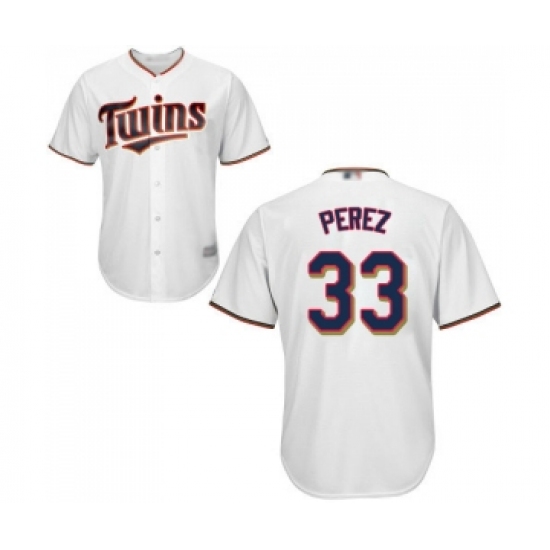 Youth Minnesota Twins #33 Martin Perez Replica White Home Cool Base Baseball Jersey - Ujersey