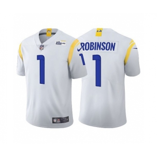 Men's Los Angeles Rams #1 Allen Robinson II 2021 White Vapor Untouchable Limited Stitched Jersey - Ujersey