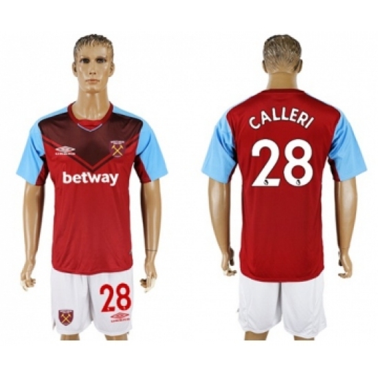 West Ham United #28 Calleri Home Soccer Club Jersey