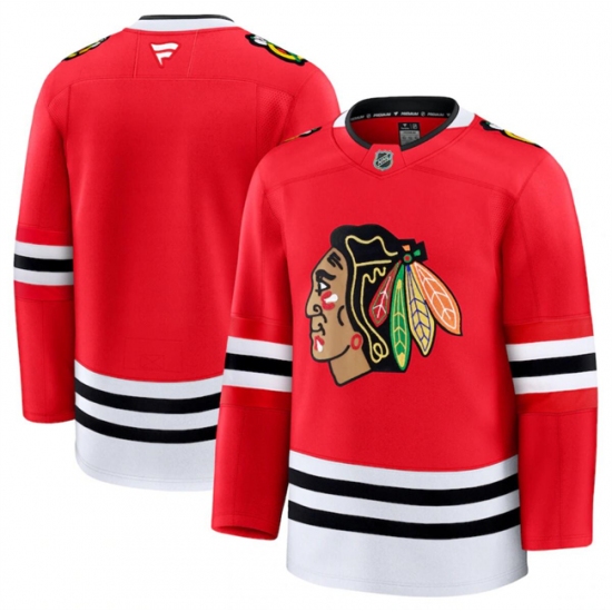 Men's Chicago Blackhawks Blank Red 2024-25 Home Stitched Hockey Jersey - Ujersey