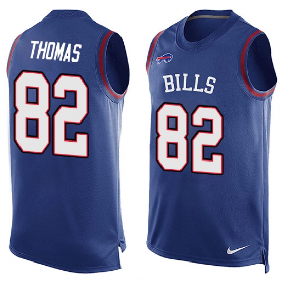Men's Nike Buffalo Bills #82 Logan Thomas Limited Royal Blue Player Name & Number Tank Top NFL Jersey - Ujersey