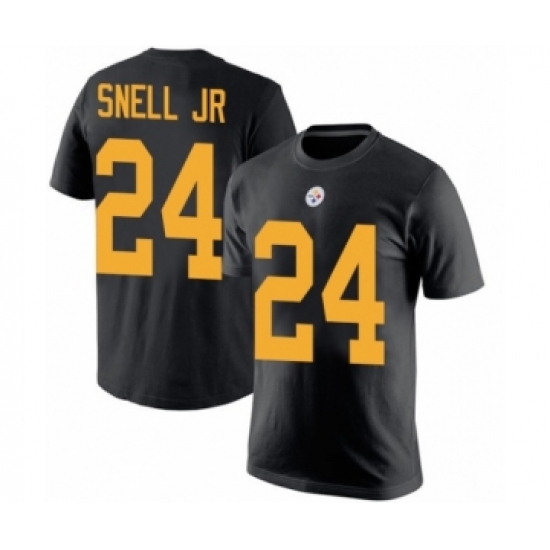 Pittsburgh Steelers #24 Benny Snell Jr. Black Rush Pride Name & Number T-Shirt - Ujersey