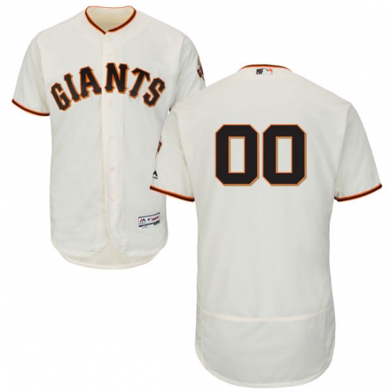Men's San Francisco Giants Majestic Home Ivory Flex Base Authentic Collection Custom Jersey - Ujersey
