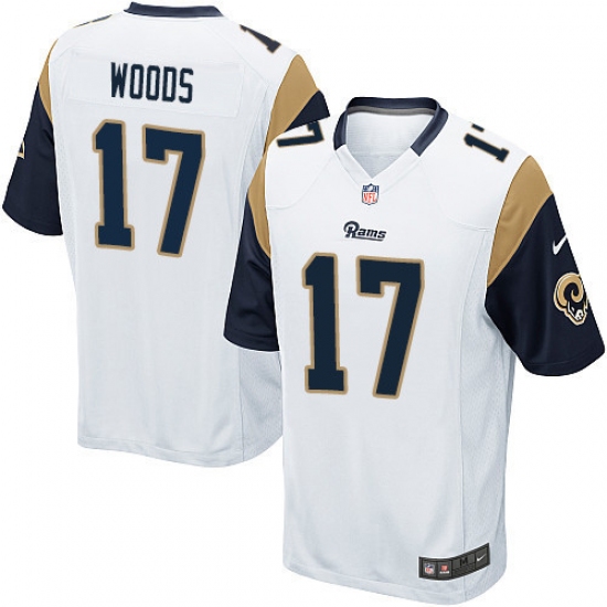 Men's Nike Los Angeles Rams #17 Robert Woods Game White NFL Jersey - Ujersey