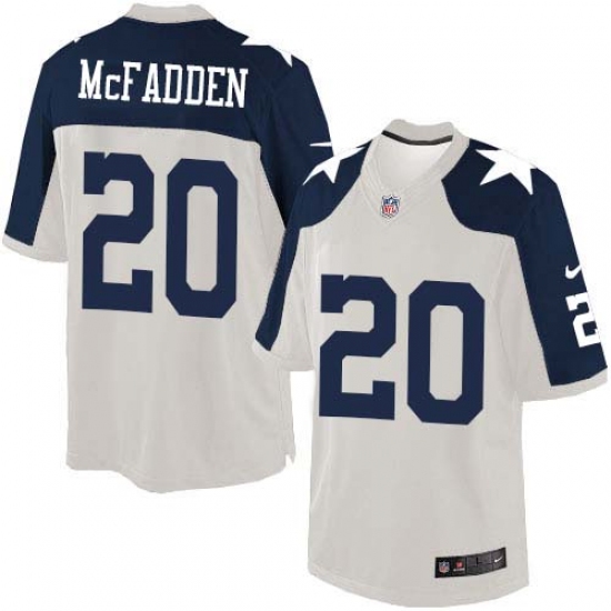Men's Nike Dallas Cowboys #20 Darren McFadden Limited White Throwback Alternate NFL Jersey - Ujersey