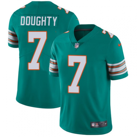 Men's Nike Miami Dolphins #7 Brandon Doughty Aqua Green Alternate Vapor Untouchable Limited Player NFL Jersey - Ujersey