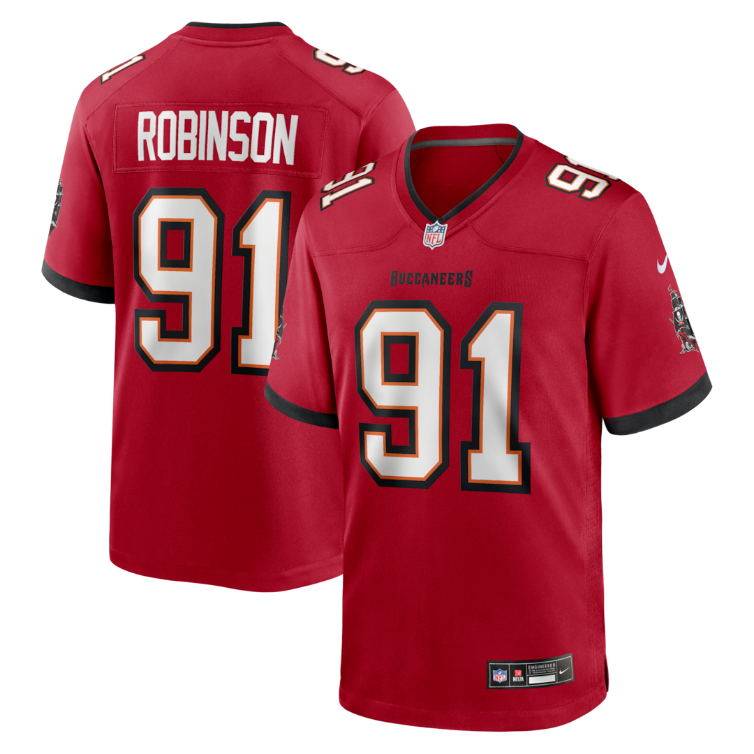 Men's Tampa Bay Buccaneers A'Shawn Robinson Nike Red Team Game Jersey - U-jersey