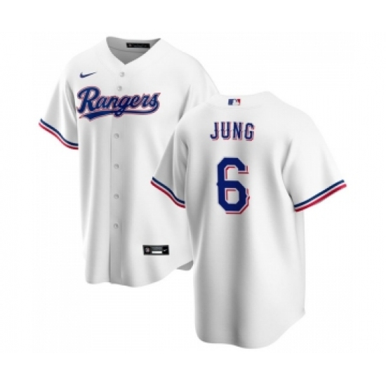 Men's Texas Rangers #6 Josh Jung White Cool Base Stitched Baseball Jersey - Ujersey