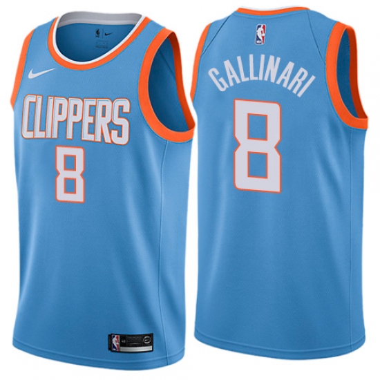 Youth Nike Los Angeles Clippers #8 Danilo Gallinari Swingman Blue NBA Jersey - City Edition