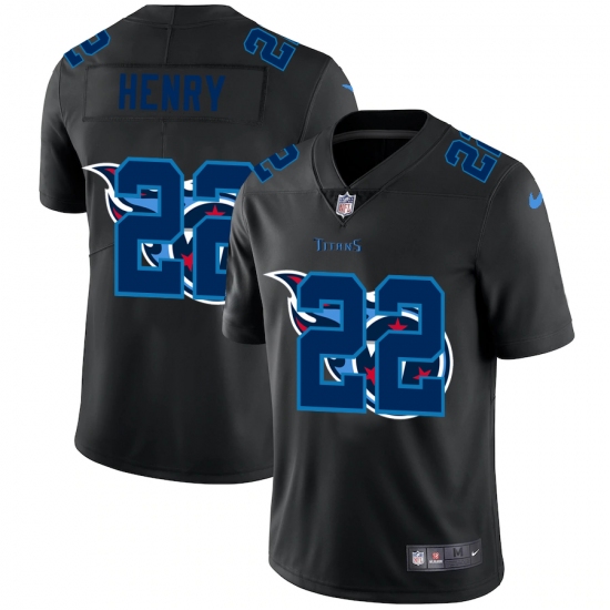 Men's Tennessee Titans #22 Derrick Henry Black Nike Black Shadow Edition Limited Jersey - Ujersey