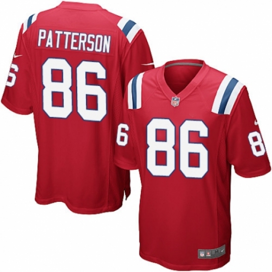 Men's Nike New England Patriots #86 Cordarrelle Patterson Game Red Alternate NFL Jersey - Ujersey