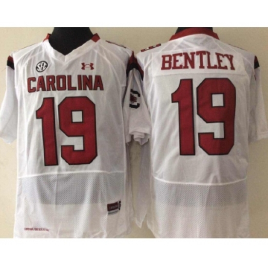 South Carolina Gamecocks 19 Jake Bentley White College Football Jersey