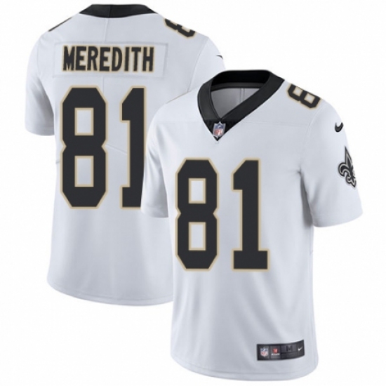 Youth Nike New Orleans Saints #81 Cameron Meredith White Vapor Untouchable Limited Player NFL Jersey - Ujersey