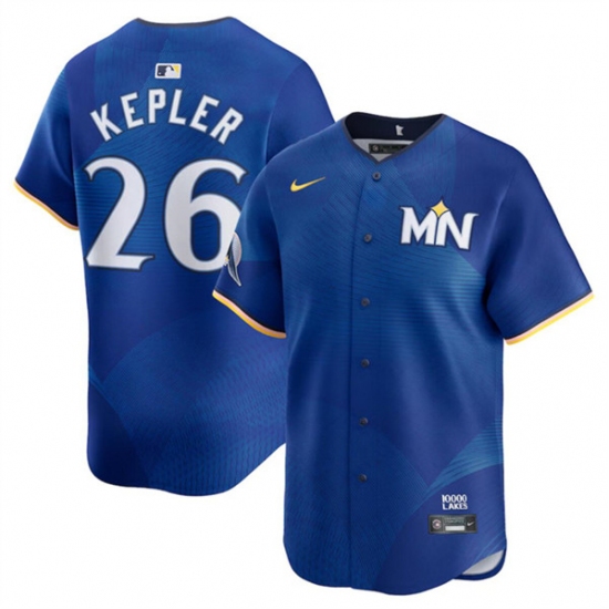 Men's Minnesota Twins #26 Max Kepler Royal 2024 City Connect Limited Stitched Baseball Jersey - Ujersey