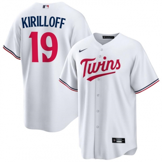 Men's Minnesota Twins #19 Alex Kirilloff White Cool Base Stitched Baseball Jerseys - Ujersey
