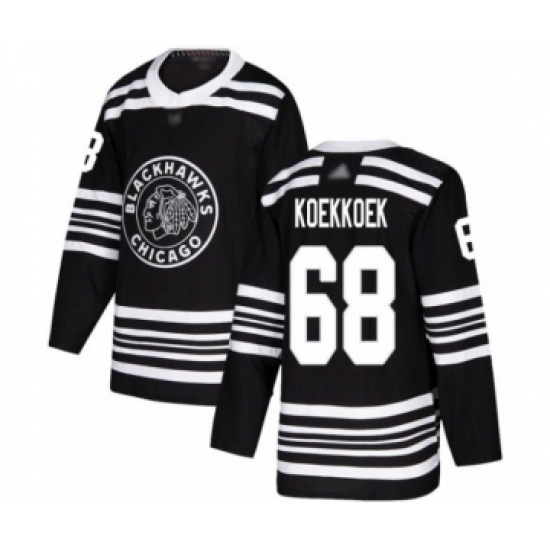 Youth Chicago Blackhawks #68 Slater Koekkoek Authentic Black Alternate Hockey Jersey - Ujersey