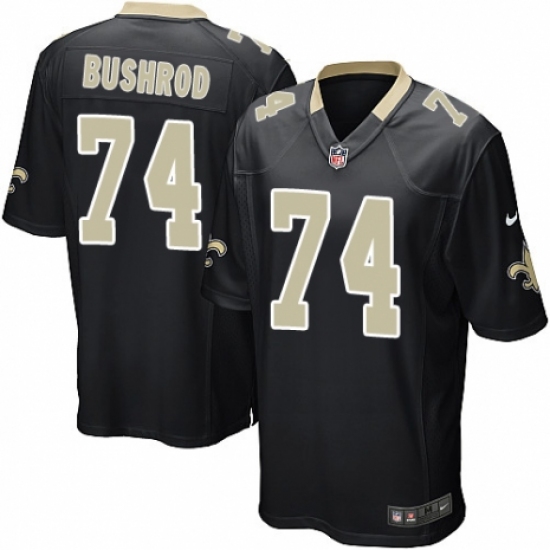 Men's Nike New Orleans Saints #74 Jermon Bushrod Game Black Team Color NFL Jersey - Ujersey