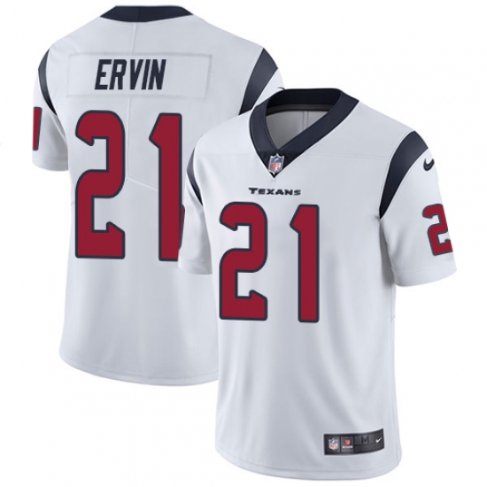 Men's Nike Houston Texans #21 Tyler Ervin White Vapor Untouchable Limited Player NFL Jersey - Ujersey