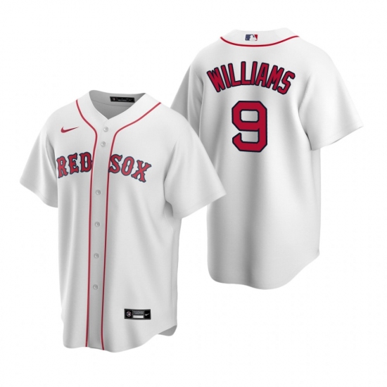 Men's Nike Boston Red Sox #9 Ted Williams White Home Stitched Baseball Jersey - Ujersey