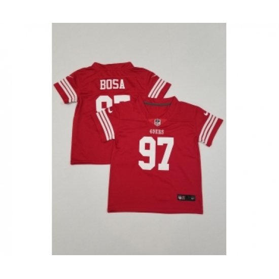 Toddler San Francisco 49ers #97 Nick Bosa Limited Red Vapor Stitched Jersey - Ujersey