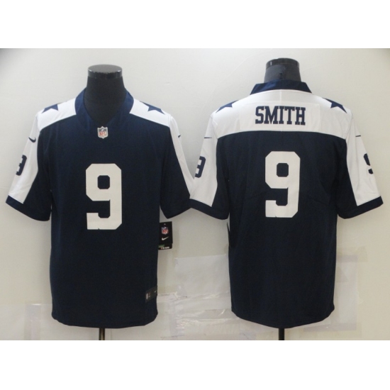 Men's Dallas Cowboys #9 Jaylon Smith Blue Nike Throwback Limited Jersey - Ujersey