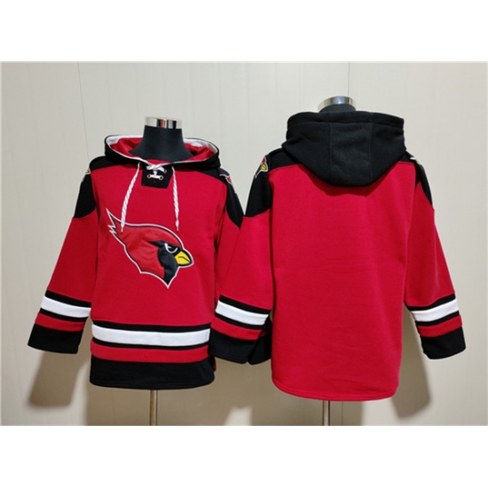 Men's Arizona Cardinals Blank Red Ageless Must-Have Lace-Up Pullover Hoodie - Ujersey